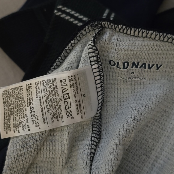 Old Navy Navy, Green & Black Checkered Pajama Jogger Leggings - Picture 5 of 5